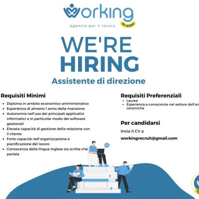 10/24 – Ricerca di Personale – Assistente di Direzione